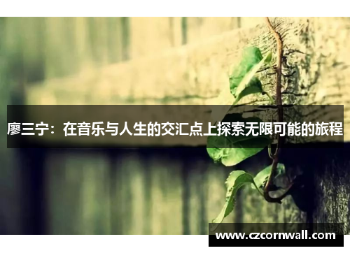 廖三宁：在音乐与人生的交汇点上探索无限可能的旅程